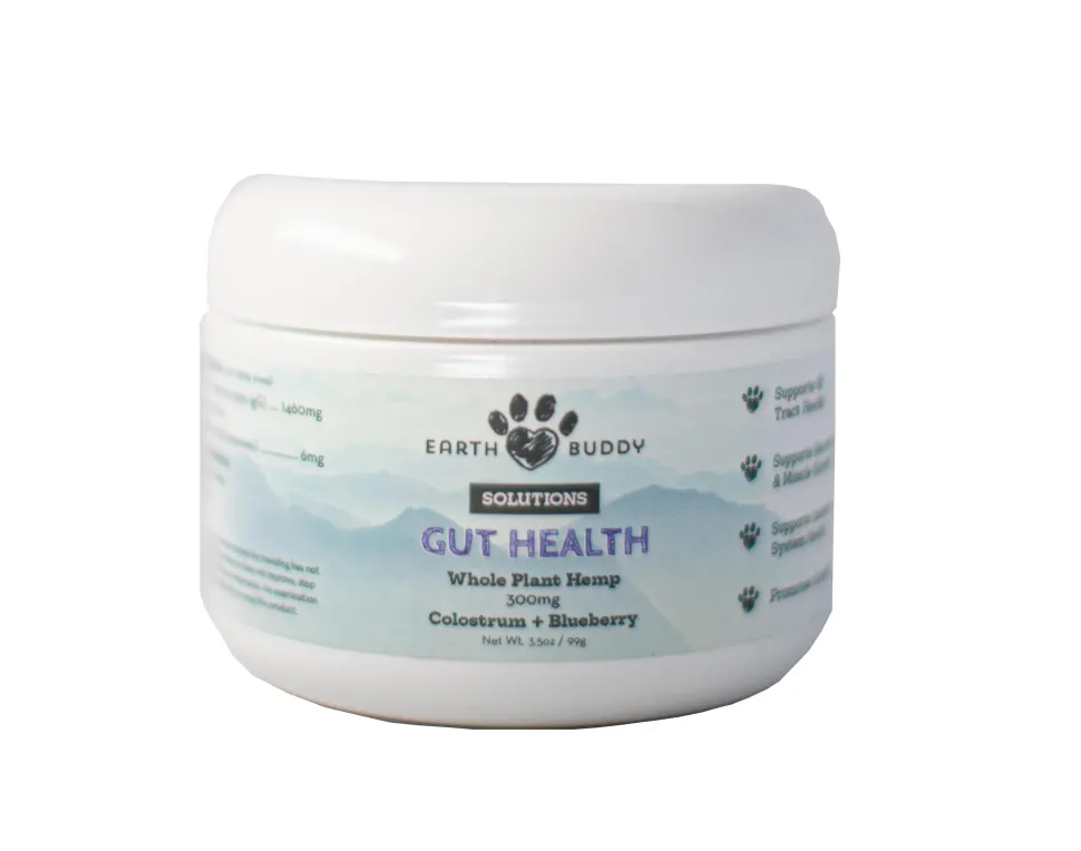 Earth Buddy Gut Health Hemp Dog Supplements - 300MG