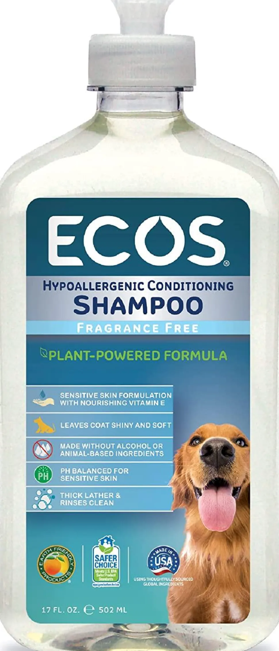 Earth Friendly ECOS Fragrance Free Cat and Dog Shampoo - 17 oz