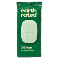 Earth Rated Dog Grooming Wipes Un-Scented - 100 Count