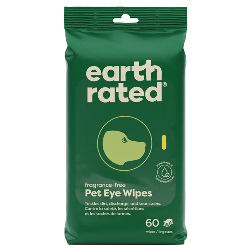 Earth Rated Unscented Eye Cleansing Dog Wipes - 60 Count