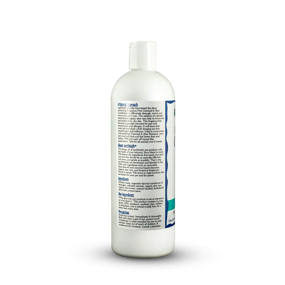 Earthbath Fragrance-Free Oatmeal and Aloe Dog Conditioner - 16 Oz