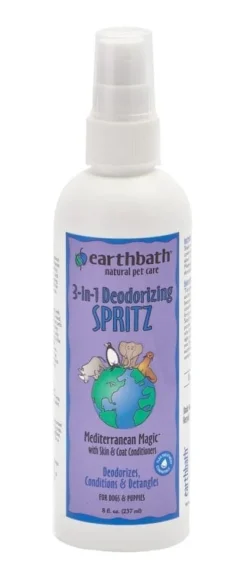 Earthbath Mediterranean 3-in-1 Deodorizing Detangling and Conditioning Spritz Dog Spray - 8 Oz