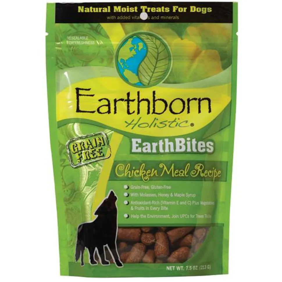 Earthborn Dog Treats Earthbites Chicken - 7.5 Oz - Case of 8