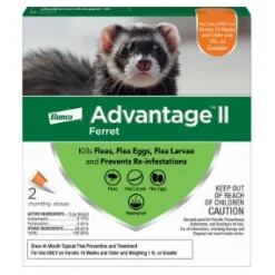 Elanco Advantage II Ferret 2-Month Dose Spot-on Flea and Tick Treatment - Orange - 2 Pack
