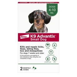 Elanco K9 Advantix Small Dog 2-Month Dose Flea Tick Mosquito Spot-on Treatment - 4-10 Lbs - 2 Pack