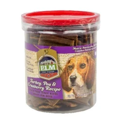 Elm Turkey, Pea & Cranberry Bites Jerky Dog Treats - 20 oz