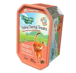 Emerald Pet Salmon Dental Cat Treats - 11 oz Tub