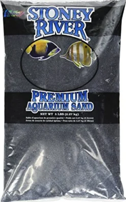 Estes Stoney River Premium Aquarium Sand - Black - 5 lb - Pack of 6