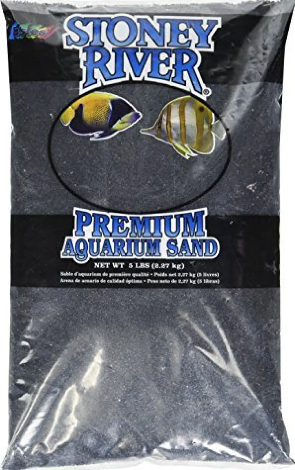 Estes Stoney River Premium Aquarium Sand - Black - 5 lb - Pack of 6