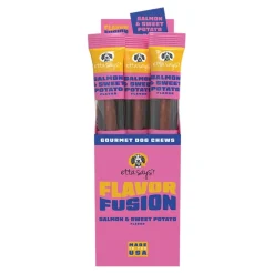 Etta Says Flavor Fusion Gourmet Salmon and Sweet Potato Dog Chews - 1.75 Oz - 12 Pack