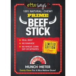 Etta Says Grain-Free Premium Crunchy Beef Sticks Natural Dog Chews - 3 Ft - 18 Count