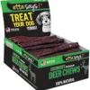 Etta Says High-Protein Deer Chews Premium Crunch and Chewy Natural Dog Chews - 4.5 Inches - 36 Count