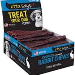 Etta Says High-Protein Rabbit Chews Premium Crunch and Chewy Natural Dog Chews - 4.5 Inches - 36 Count
