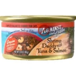 Evanger's 'Against the Grain' Shrimp Daddy with Tuna & Salmon Dinner Shreaded Canned Cat Food - 2.8 oz Cans - Case of 24