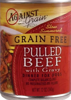 Evanger's Against the Grain Hand Pulled Beef Canned Dog Food - 12 Oz - Case of 12