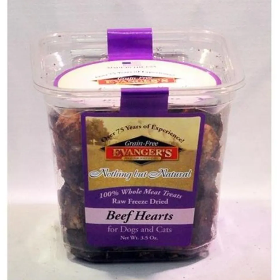 Evanger's Beef Heart Freeze-Dried Treats for Dogs and Cats - 3.5 oz Bag