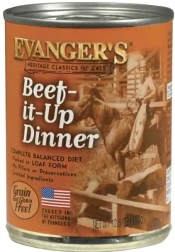 Evanger's Beef It Up Dinner Canned Cat Food - 12.8 Oz - Case of 12