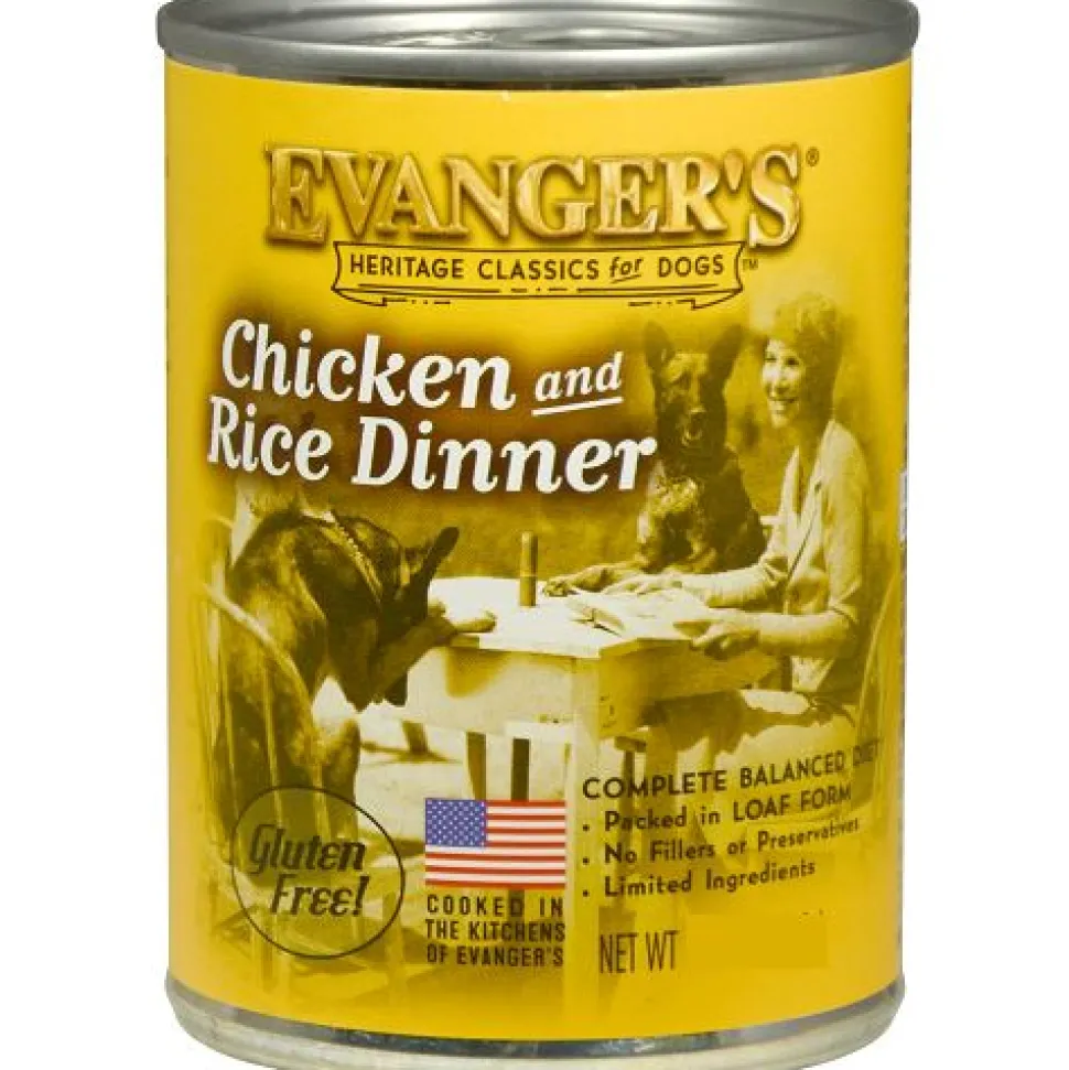 Evanger's Chicken & Rice Dinner Complete Classic Canned Dog Food Dinners - 20.2 oz Cans - Case of 12