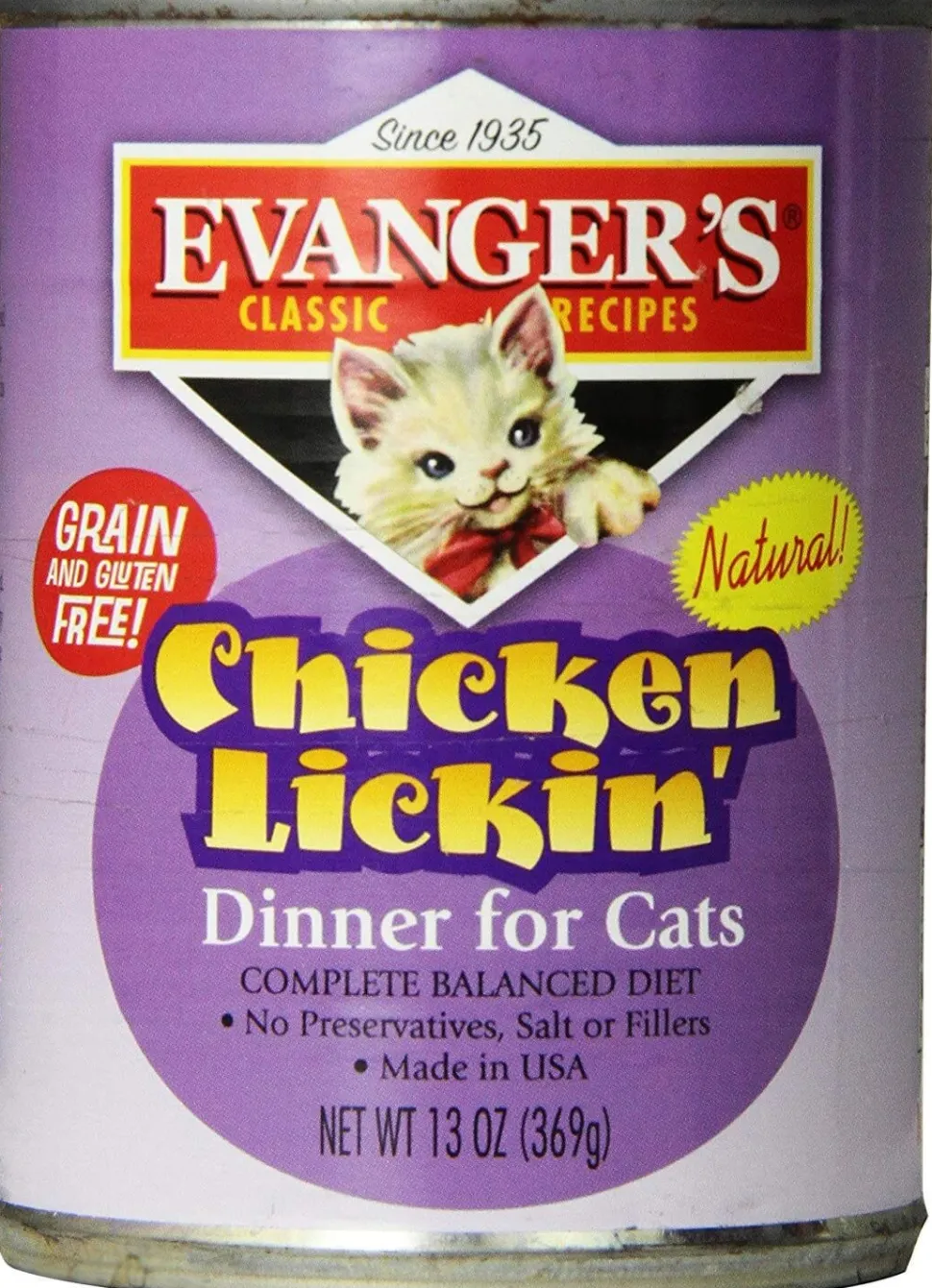 Evanger's Classic Chicken Licken' Canned Cat Food - 13 oz Cans - Case of 12