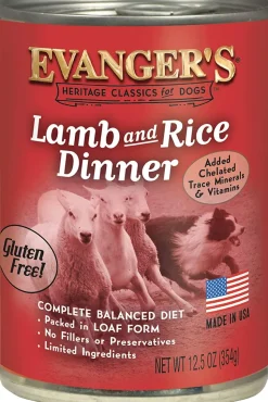 Evanger's Complete Classic Lamb & Rice Dinner Canned Dog Food - 12.8 Oz - Case of 12