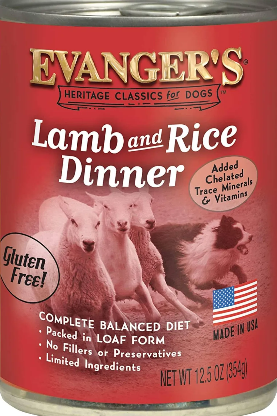 Evanger's Complete Classic Lamb & Rice Dinner Canned Dog Food - 12.8 Oz - Case of 12