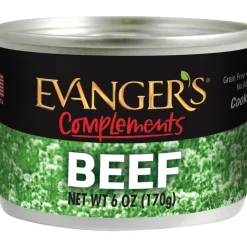 Evanger's Grain Free Beef Canned Dog and Cat Food - 6 oz Cans - Case of 24