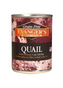 Evanger's Grain Free Quail Canned Dog and Cat Food - 12.8 oz Cans - Case of 12