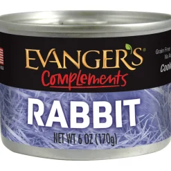 Evanger's Grain Free Rabbit Canned Dog and Cat Food - 6 oz Cans - Case of 24