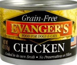 Evanger's Grain-Free Chicken Canned Cat and Dog Food - 6 Oz - Case of 24