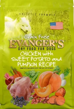 Evanger's Grain-Free Chicken with Sweet Potato & Pumpkin Dry Dog Food - 4.4 Lbs