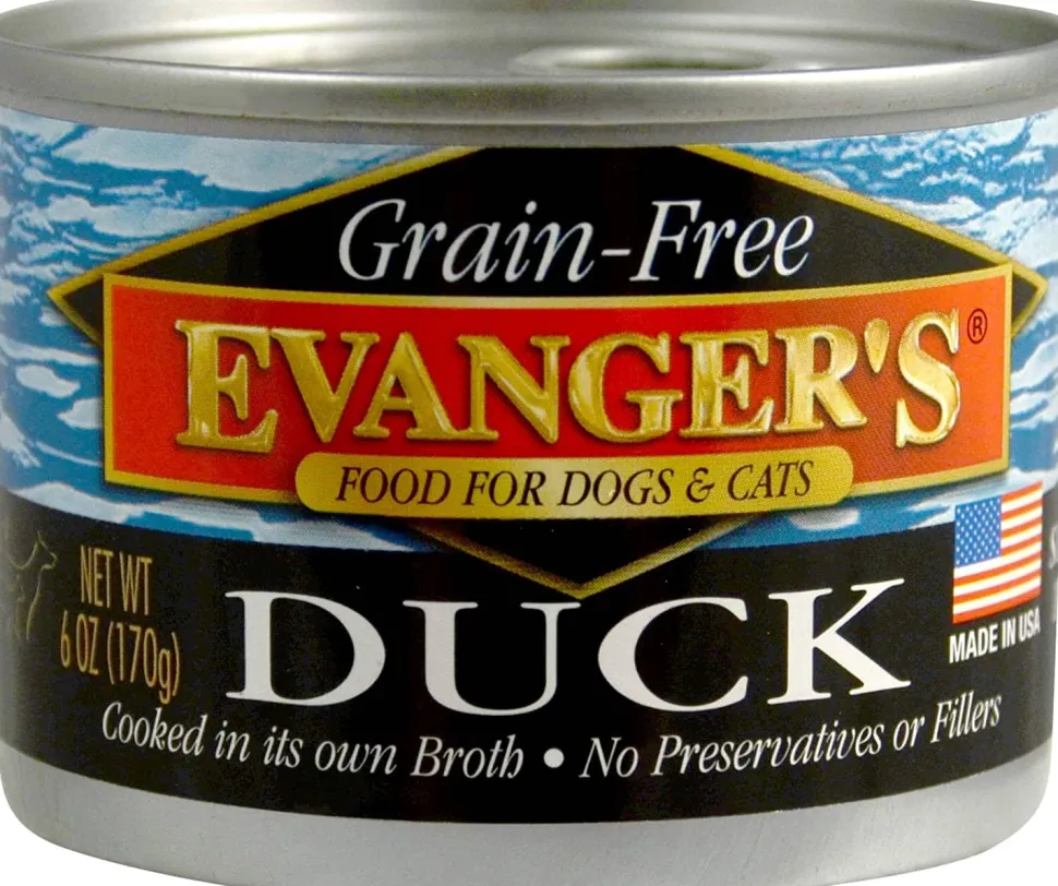 Evanger's Grain-Free Duck Canned Cat and Dog Food - 6 Oz - Case of 24