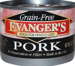 Evanger's Grain-Free Pork Canned Cat and Dog Food - 6 Oz - Case of 24