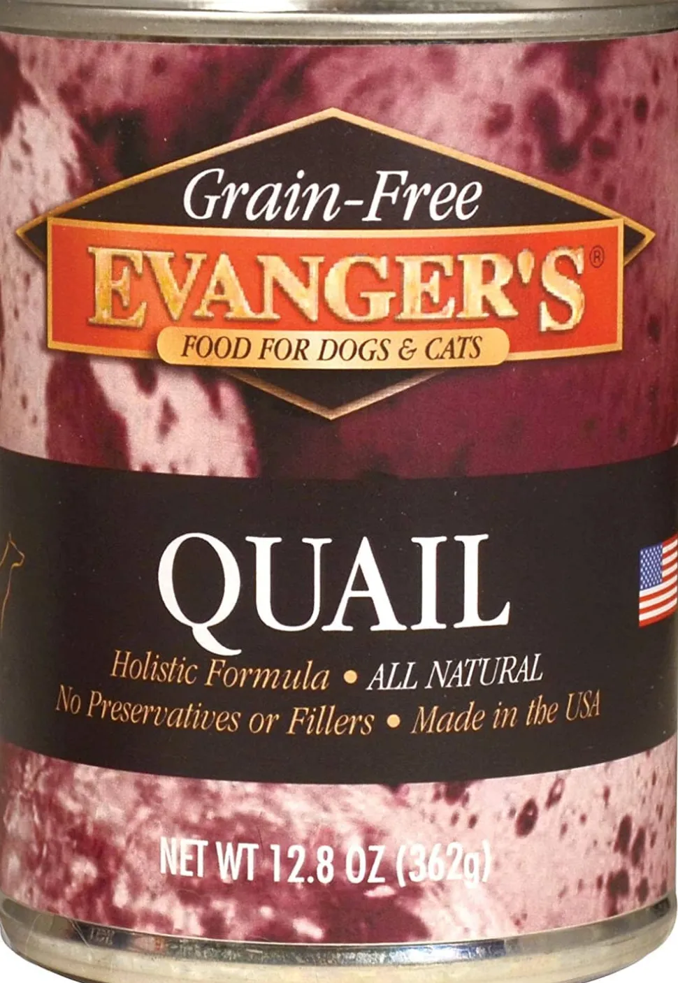 Evanger's Grain-Free Quail Canned Cat and Dog Food - 12.8 Oz - Case of 12