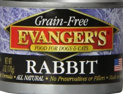 Evanger's Grain-Free Rabbit Canned Cat and Dog Food - 6 Oz - Case of 24