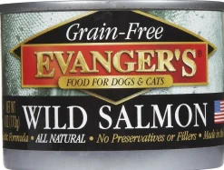 Evanger's Grain-Free Wild Salmon Canned Cat and Dog Food - 6 Oz - Case of 24