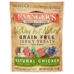 Evanger's Organic Chicken Natural Jerky Treats - 4.5 oz Bag