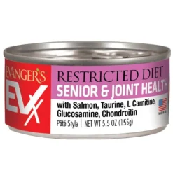 Evanger's Restricted Diet Senior and Joint Health for Cats Canned Cat Food - 5.5 oz Cans - Case of 24