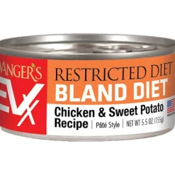 Evanger's Restricted Diet Bland Diet Chicken & Sweet Potato for Cats Canned Cat Food - 5.5 oz Cans - Case of 24