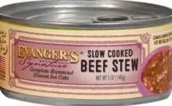 Evanger's Signature Series Cuts & Gravy Slow Cooked Beef Stew Canned Cat Food - 5 oz Cans - Case of 24