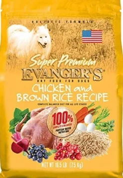 Evanger's Super Premium Chicken with Brown Rice Dry Dog Food - 16.5 Lbs
