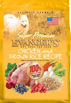 Evanger's Super Premium Chicken with Brown Rice Dry Dog Food - 4.4 Lbs