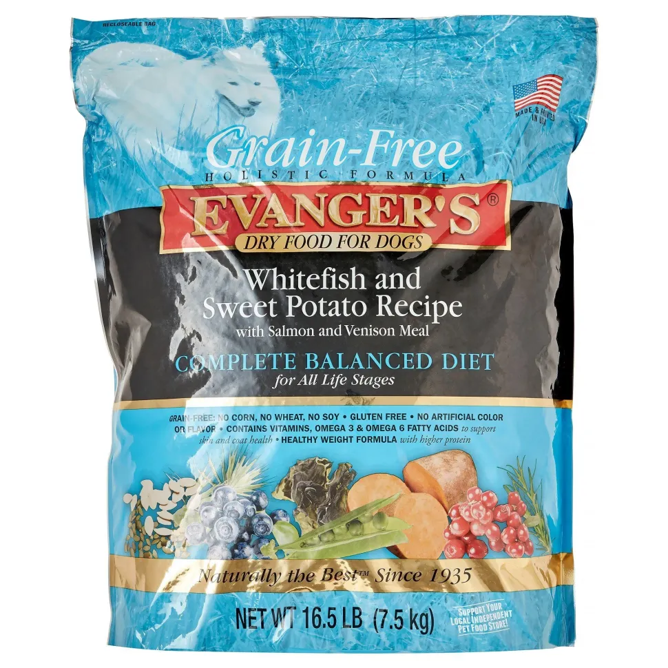 Evanger's Whitefish Sweet Potato & Venison Grain Free Dry Dog Food - 16.5 lb Bag