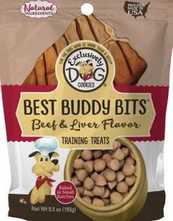 Exclusively Dog Best Buddy Bits Training Dog Biscuits Treats - Beef and Liver - 5.5 Oz