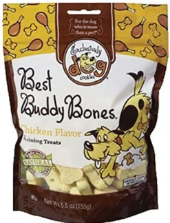 Exclusively Dog Best Buddy Bones Training Dog Biscuits Treats - Chicken - 5.5 Oz
