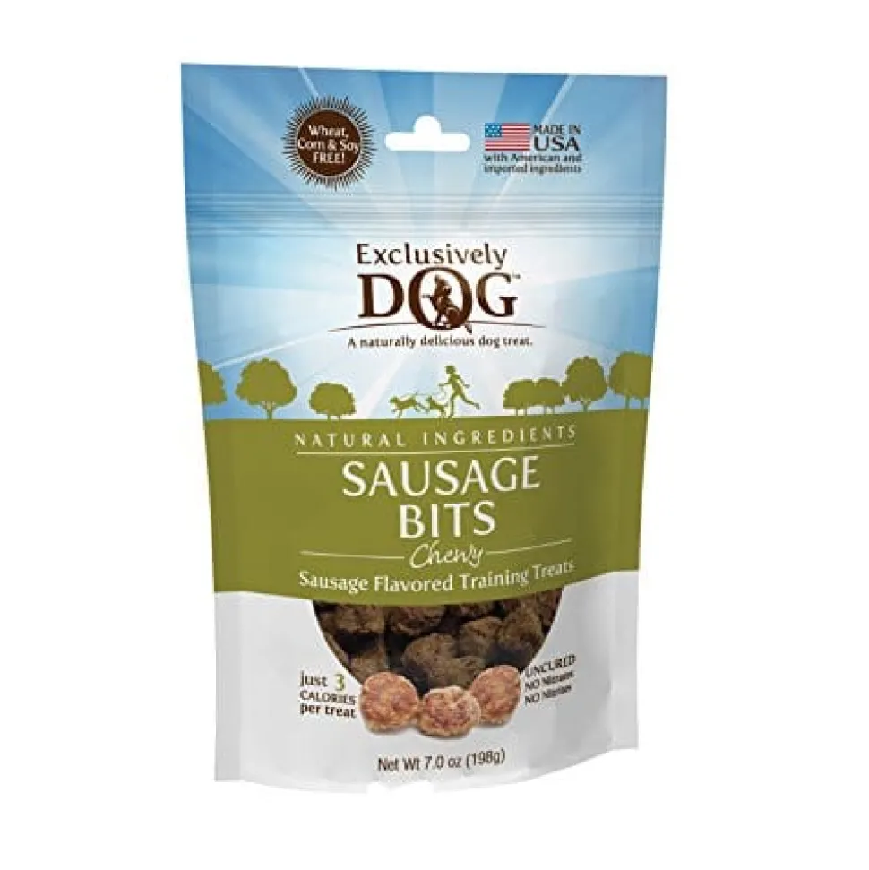 Exclusively Dog Meat Treats Chewy Sausage Bits Soft and Chewy Dog Treats - Sausage - 7 Oz