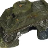 Exotic Environments Army Tank with Cave Resin Aquatics Decoration - Green