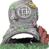 Exotic Environments Diver'S Helmet Resin Aquatics Decoration - Gray - Small