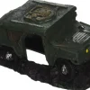 Exotic Environments Humvee with Cave Resin Aquatics Decoration - Green - Small