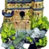 Exotic Environments Medieval Castle Resin Aquatics Decoration - Blue - Large