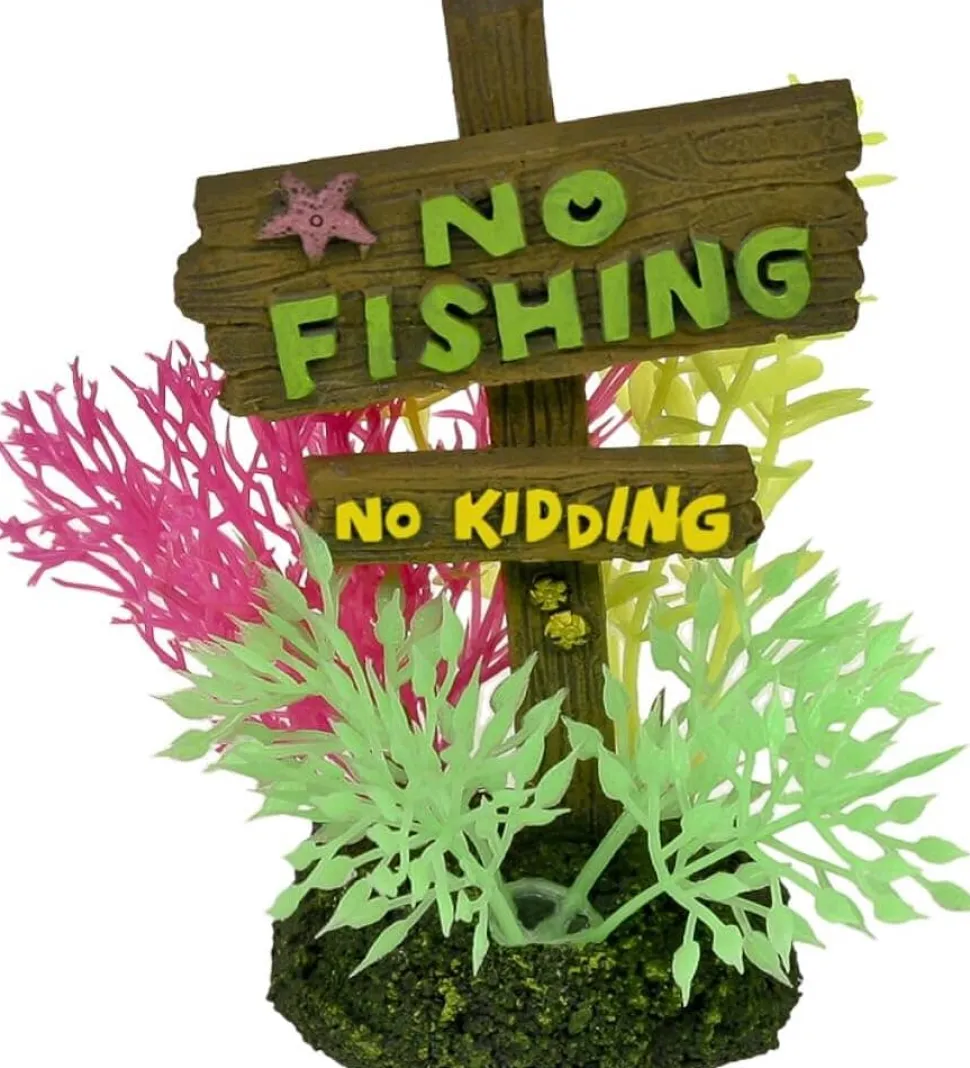 Exotic Environments No Fishing No Kidding Sign Resin Aquatics Decoration - Large
